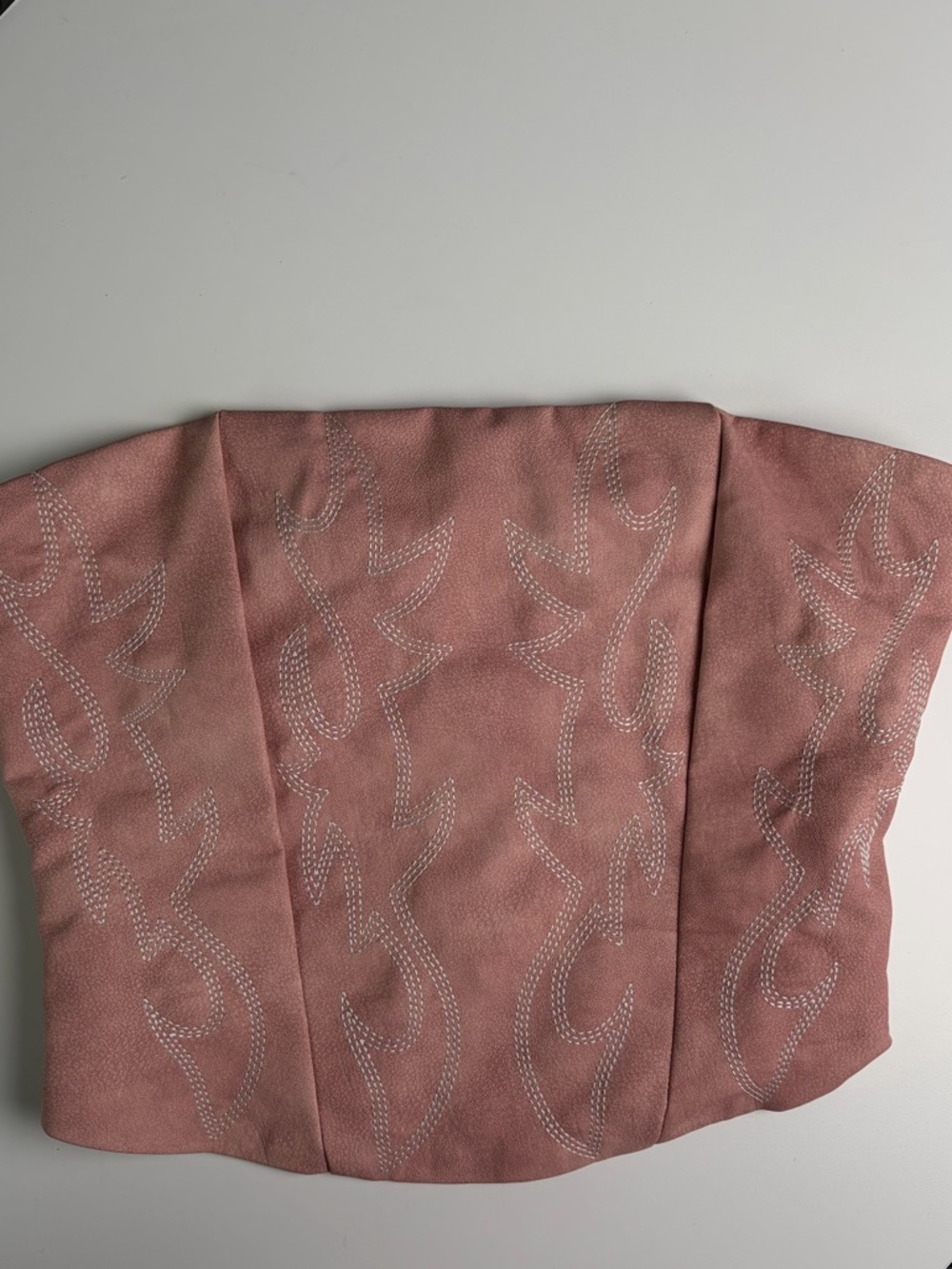 Blush Pink Strapless western Corset Top